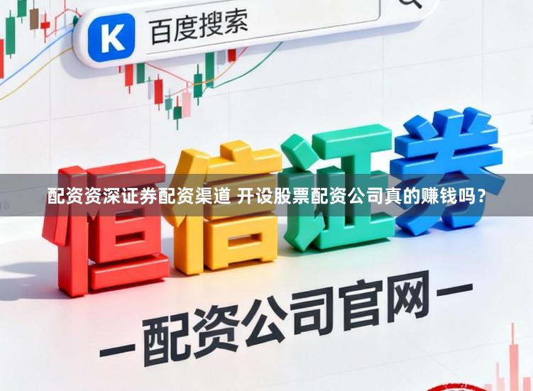 配资资深证券配资渠道 开设股票配资公司真的赚钱吗?